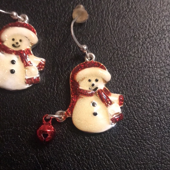 Snowman earrings - Picture 2 of 3